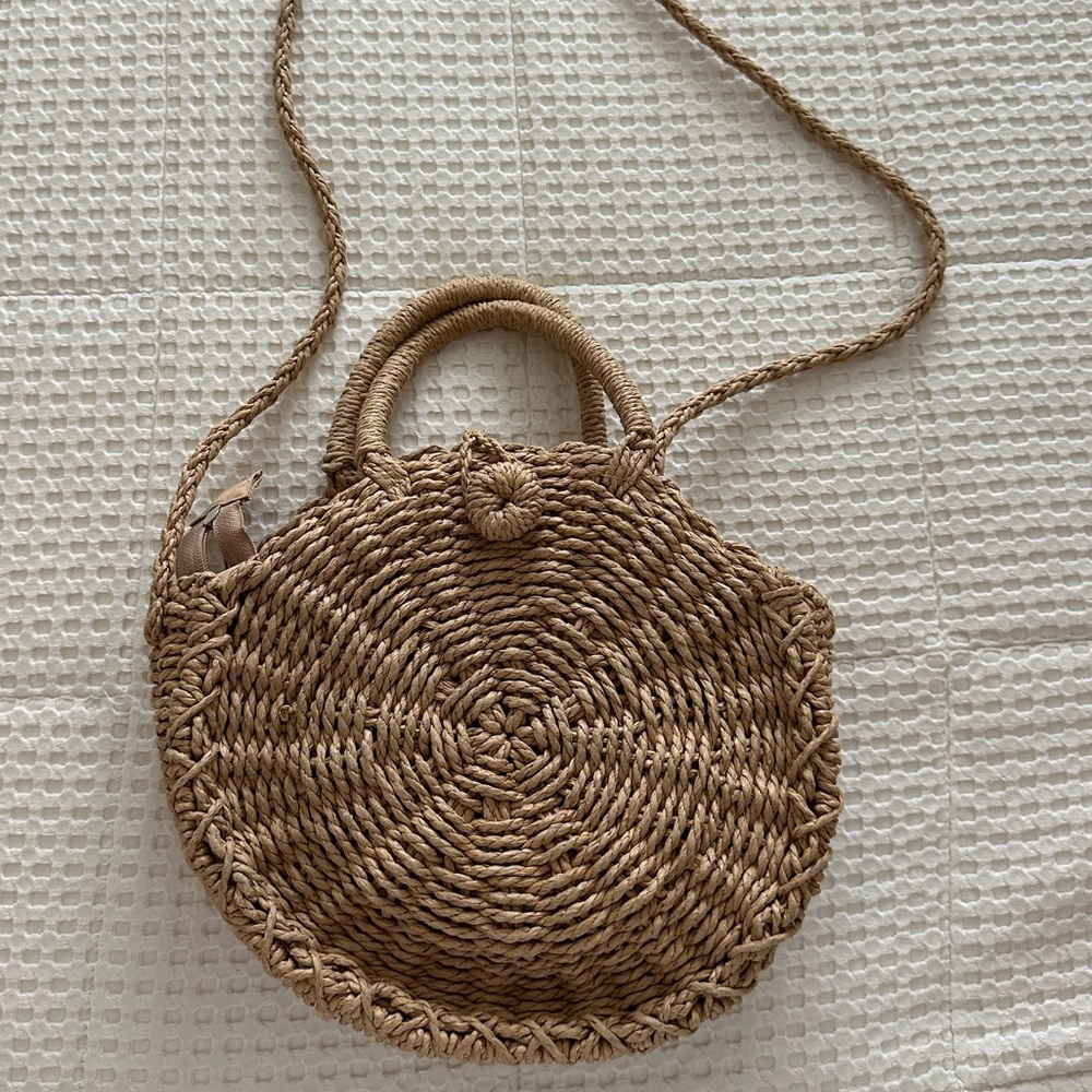 ASOS Round Boho Straw Crossbody Bag